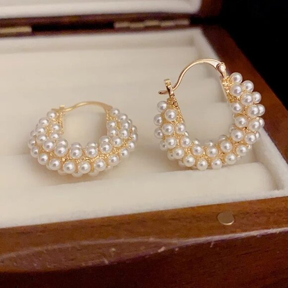3/$35 Elegant Classic Style Streetwear U Shape Pearls Earrings - Picture 5 of 5